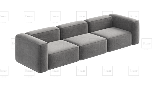 Canapé modulable Miami Gris (4 places)