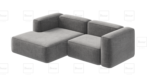 Canapé d'angle modulable Miami Gris