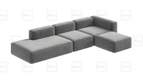 Canapé d'angle modulable Miami Gris