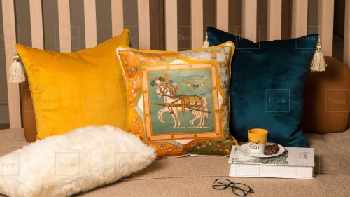 ‘ L’élegance équestre ‘ – Composition 10 ( Lot de 3 coussins décoratifs )